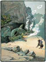 Slaying The Dragon (Fantasy and Legend Art Prints)