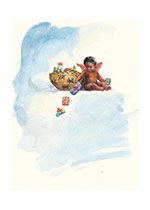 Baby With Baskets (Baby Greeting Cards)