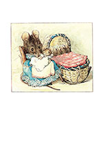 Mother Mouse w/ Babies (Baby Greeting Cards)