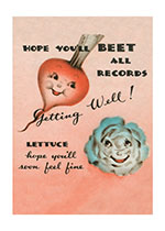 Vegetables Making Puns (Get Well Greeting Cards)