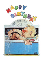 Baby Singing In Bath (Birthday Greeting Cards)