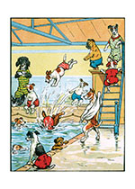 Swim Party! (Delightful Dogs Animals Art Prints)