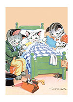 Cat Doctor and Patient (Captivating Cats Animals Art Prints)