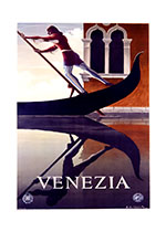 Gondolier (European Glamor Travel Art Prints)