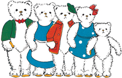 Teddy Bear Family (Teddy Bears Art Prints)
