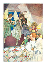 A Baby Encounters Fairies (Children & Fairies Art Prints)