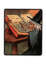 Witch Reading (Halloween Greeting Cards)