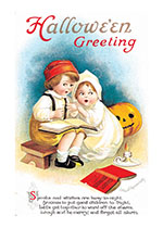 Reading Ghost Stories (Halloween Greeting Cards)