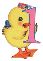 Baby Chick - 1st Birthday (Birthday Greeting Cards)