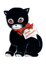 Happy Halloween Black Cat (Halloween Greeting Cards)