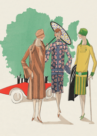 Three French Jazz Age Dresses (Jazz Age Fashion Art Prints)
