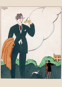 A French Gentleman of 1920 (Jazz Age Fashion Greeting Cards)