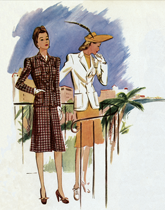 Resort Wear of the 1940s (WW II Fashion Greeting Cards)