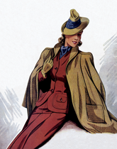 Outerwear of the 1940s in Fall Tones (WW II Fashion Greeting Cards)