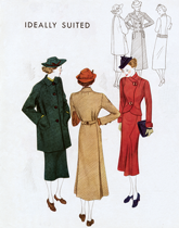 Forties Outerwear (WW II Fashion Art Prints)