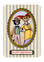 Fashionable Cats (Birthday Greeting Cards)