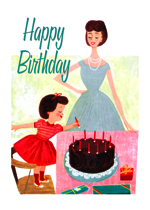 Fixing the Cake (Birthday Greeting Cards)