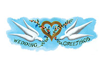 Doves and Heart (Wedding Greeting Cards)