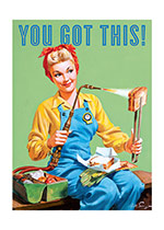 Rosie the Riveter (Encouragement Greeting Cards)