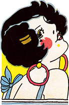 Flapper With a Beauty Mark (Art Deco Ladies Art Prints)