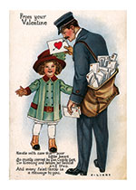 A Postman Delivering a Valentine (Victorian Valentine's Day Art Prints)