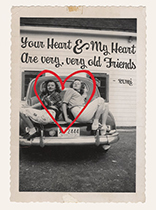 Girls on a Retro Car (Friendship Greeting Cards)