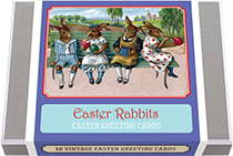 Easter Rabbit Greeting Card Box (Easter Greeting Cards)