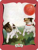 Hello Darling Notebook - Dogs Running With Balloon (Journal Notebooks)