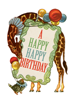 Circus Giraffe (Birthday Greeting Cards)