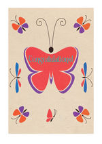 Art Deco Congratulations Butterfly (Congratulations Greeting Cards)