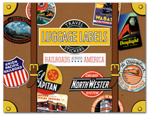 Railroads Across America Travel Labels (Travel Stickers)